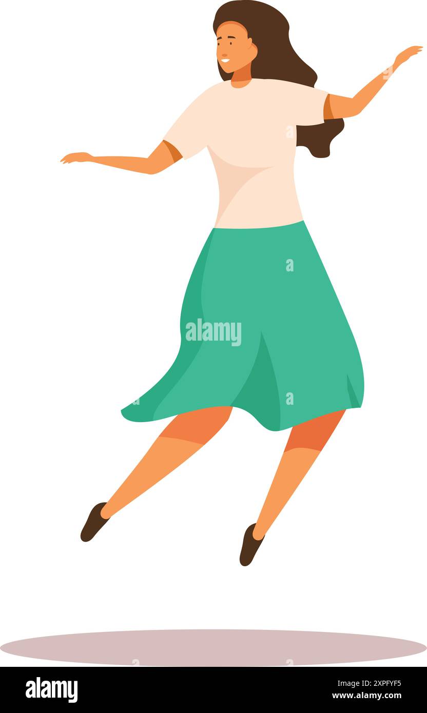 Woman joyfully floating in hi-res stock photography and images - Alamy