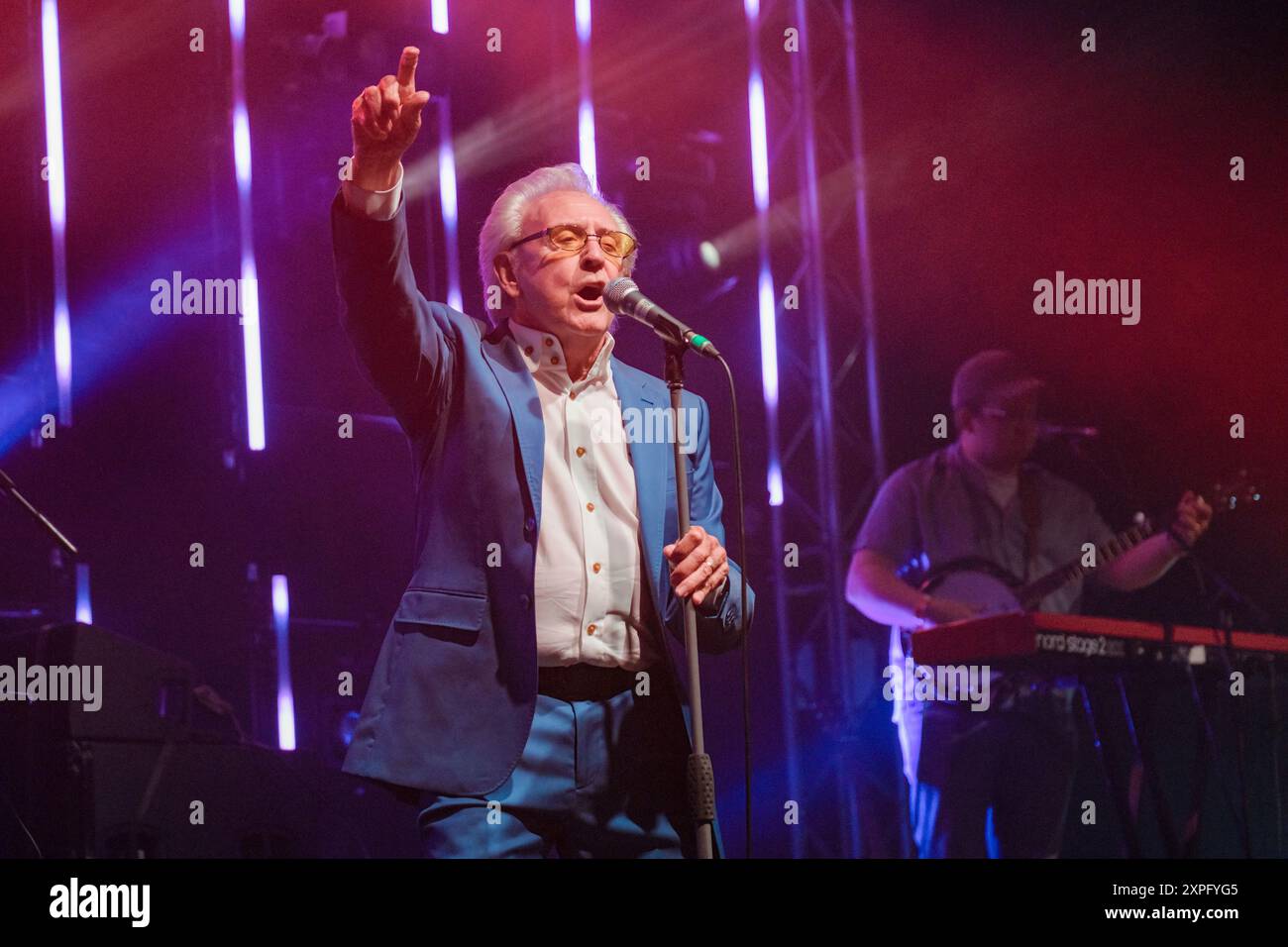 Tony Christie performing at Wickham festival, Hampshire, UK. August 4, 2024 Stock Photo