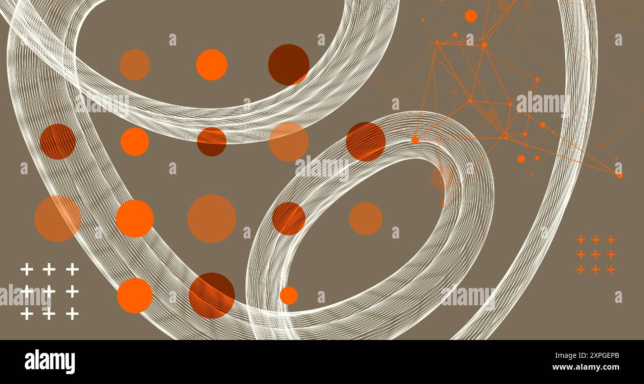 The abstract wave is made in a frame style. Template for science and ...