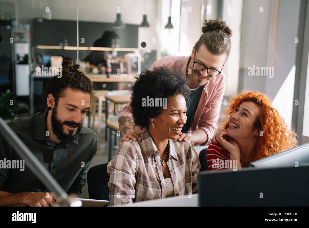 Software engineers working on project and programming in company. Startup business teamwork concept Stock Photo