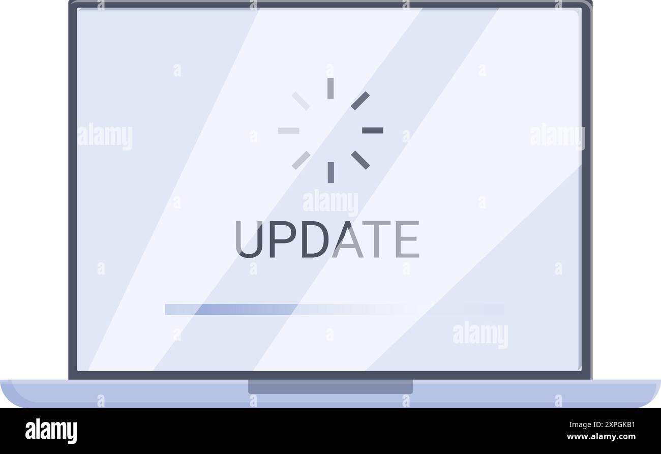Laptop is showing an update screen with a progress bar, indicating that ...