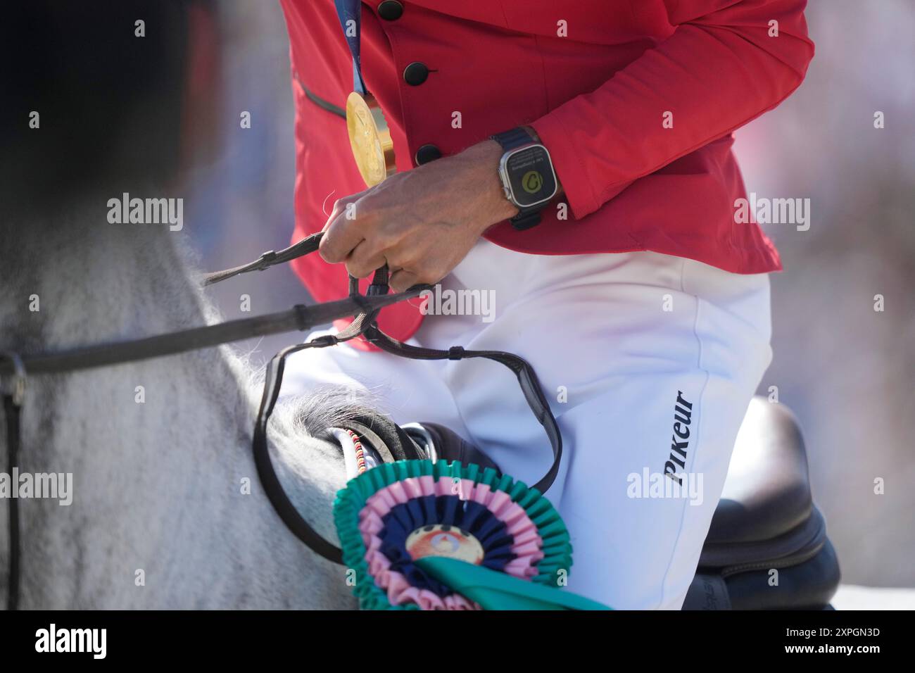 Germany's Christian Kukuk, rideing Checker 47, gets a loud noise ...