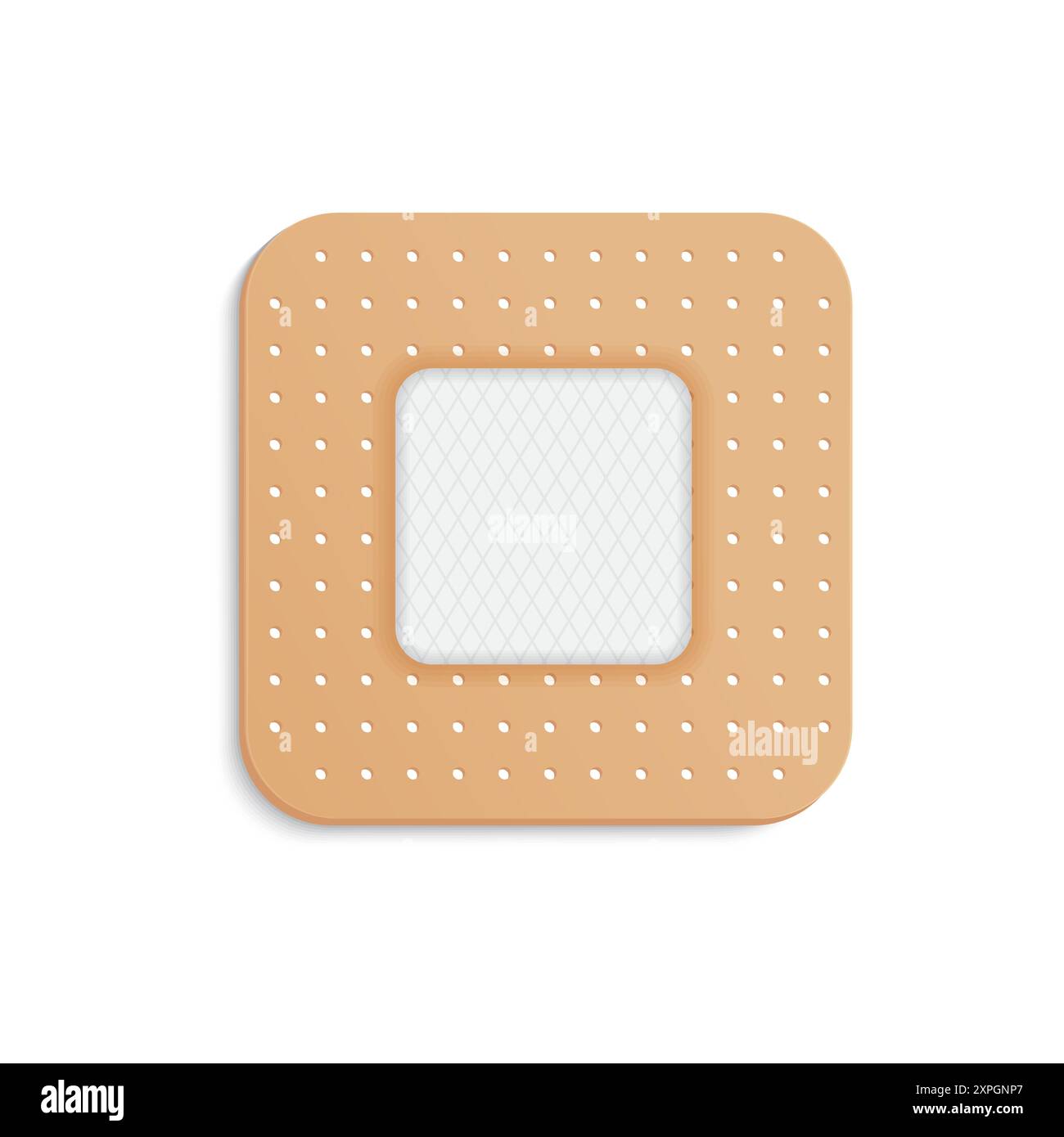 Square beige adhesive plaster with antibacterial patch and sticky ...