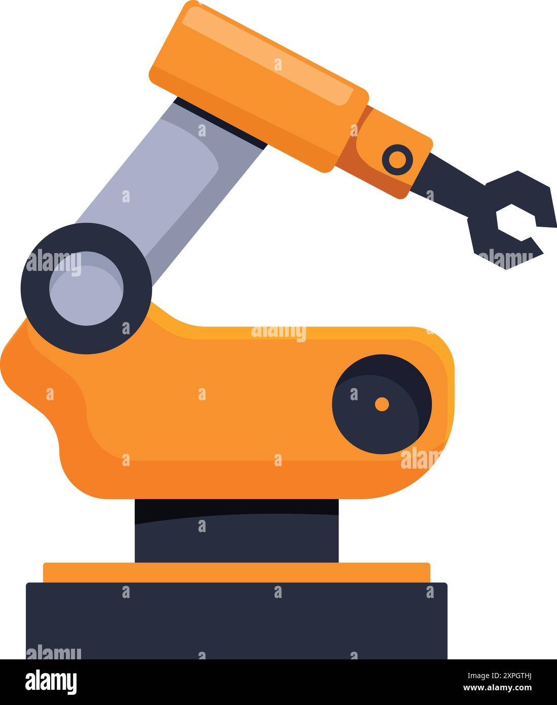Industrial robotic arm lifting and moving objects, showcasing ...