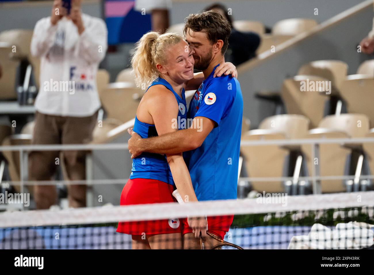 Czech Republic's Tomas Machac and Katerina Siniakova celebrate gold ...