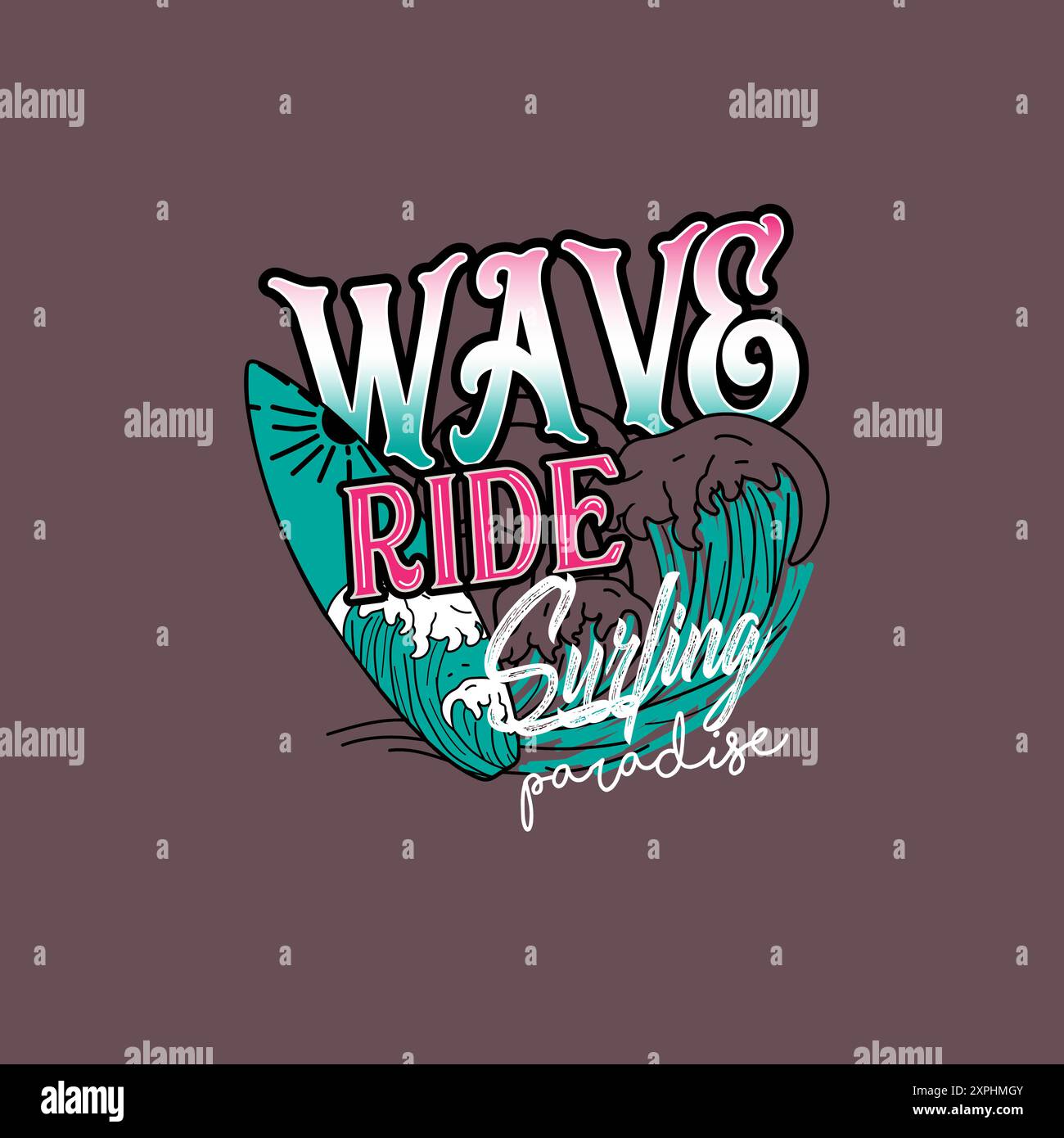 Wave Rider Text Designs Riders ride Stock Vector Images - Alamy