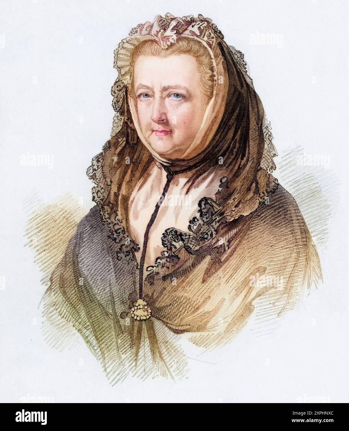 Mary Delany geb. Granville 1700-1788 Engländerin mit künstlerischem und literarischem Geschmack. 1743 heiratete sie Patrick Delany, einen irischen Gei Stock Photo