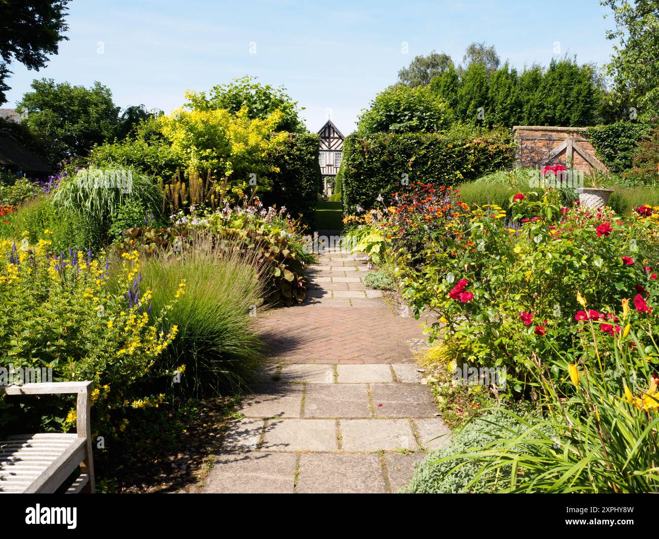 Wollerton Old Hall the hot garden Stock Photo - Alamy