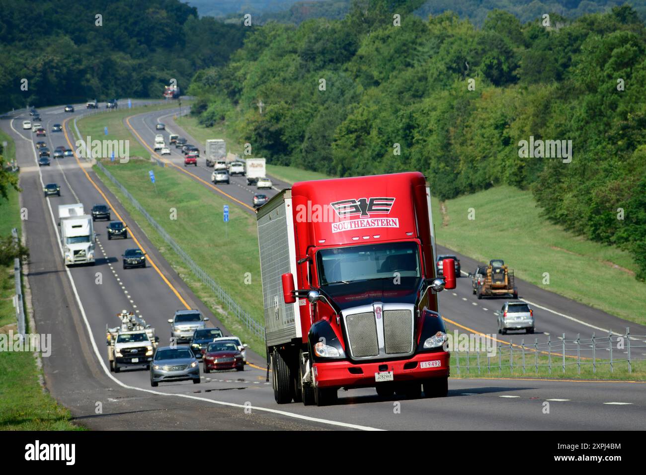 Maryville, TN, United States – June 30, 2024: Horizontal shot of a red ...