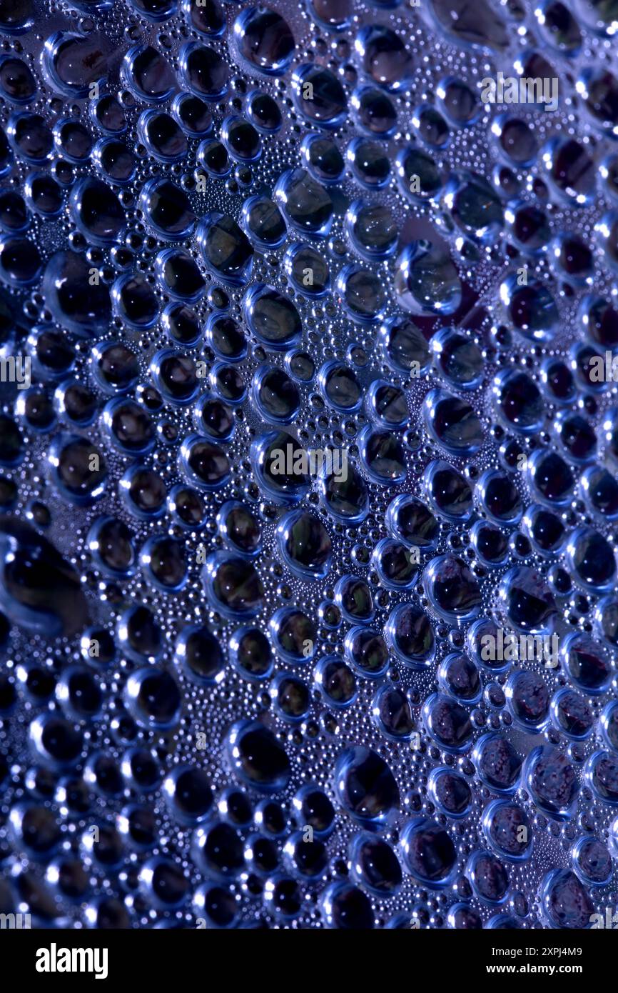 Water humidity drops bubbles macro on water colorful background liquid ...