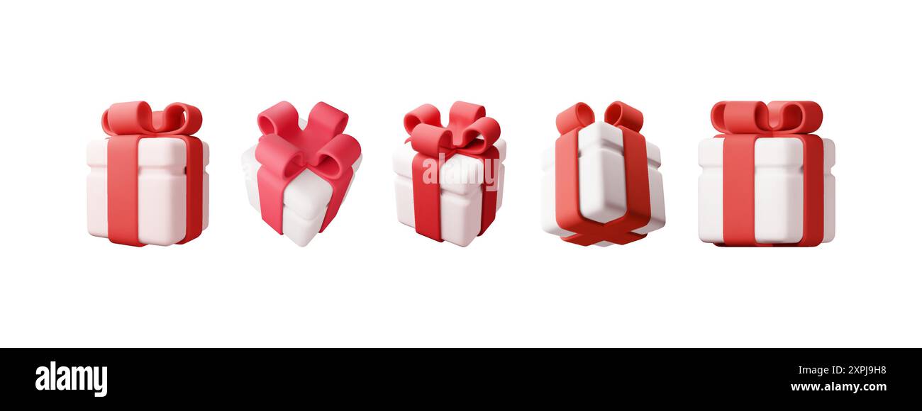 3D gift box set isolated Stock Vector Image & Art - Alamy