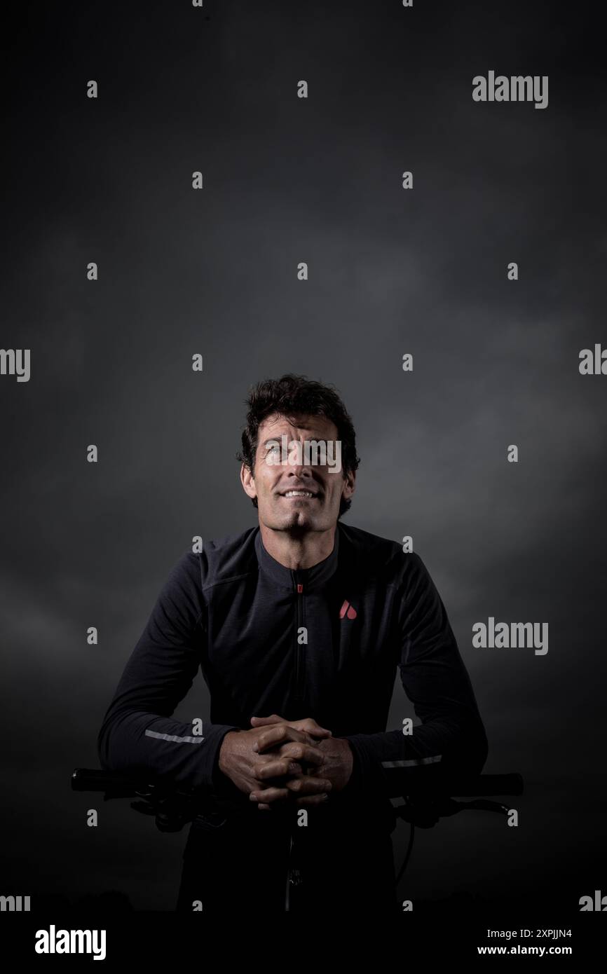 Mark Webber, photographed for CRANKED magazine. Mark Webber Portrait Stock Photo