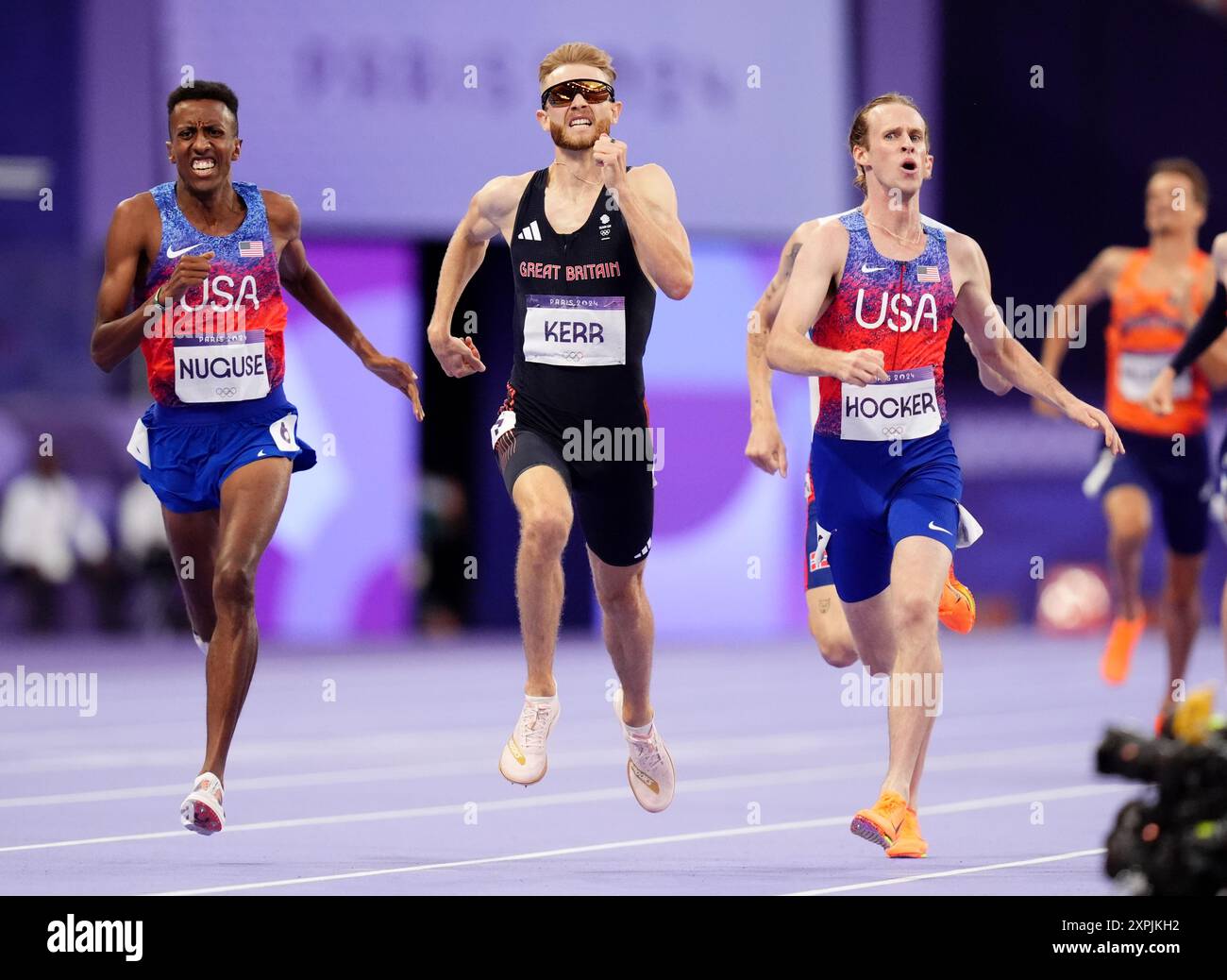 USA's Cole Hocker, Great Britain's Josh Kerr, USA's Yared Nuguse and