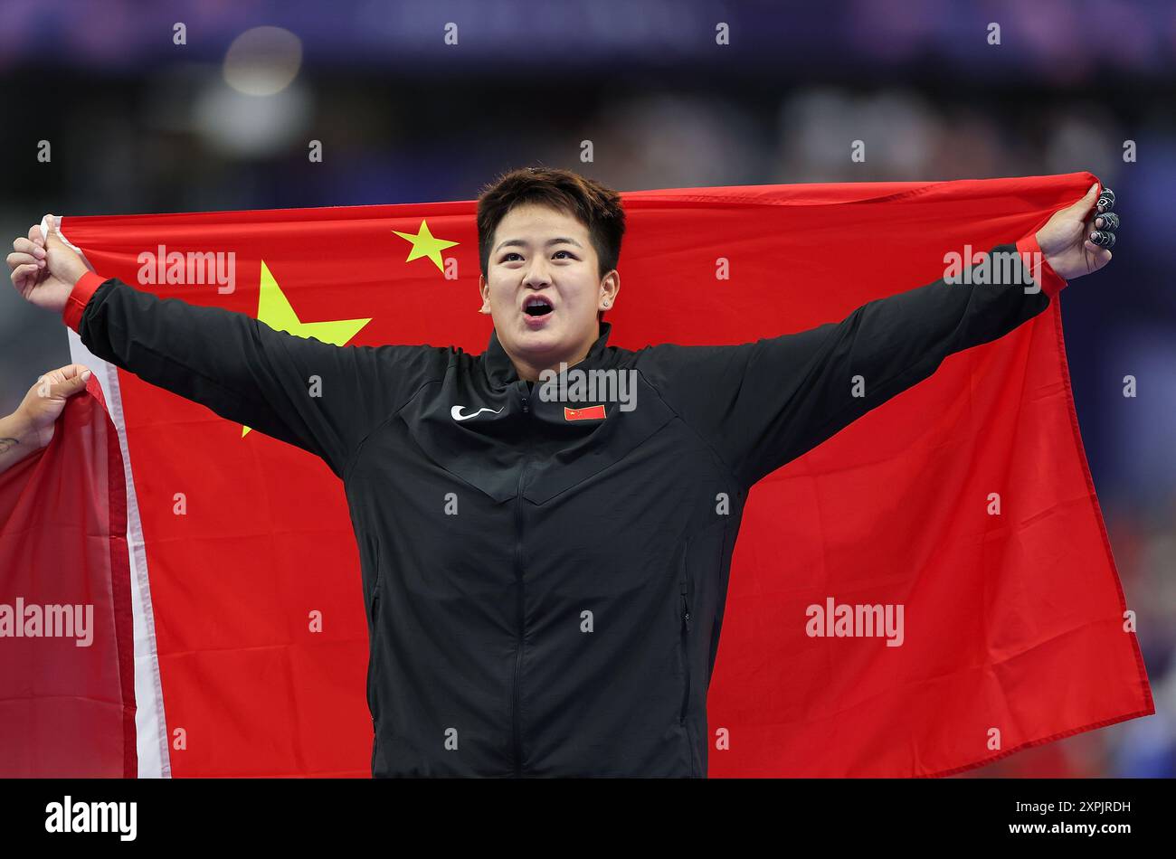 Paris, France. 6th Aug, 2024. Zhao Jie of China celebrates after the ...