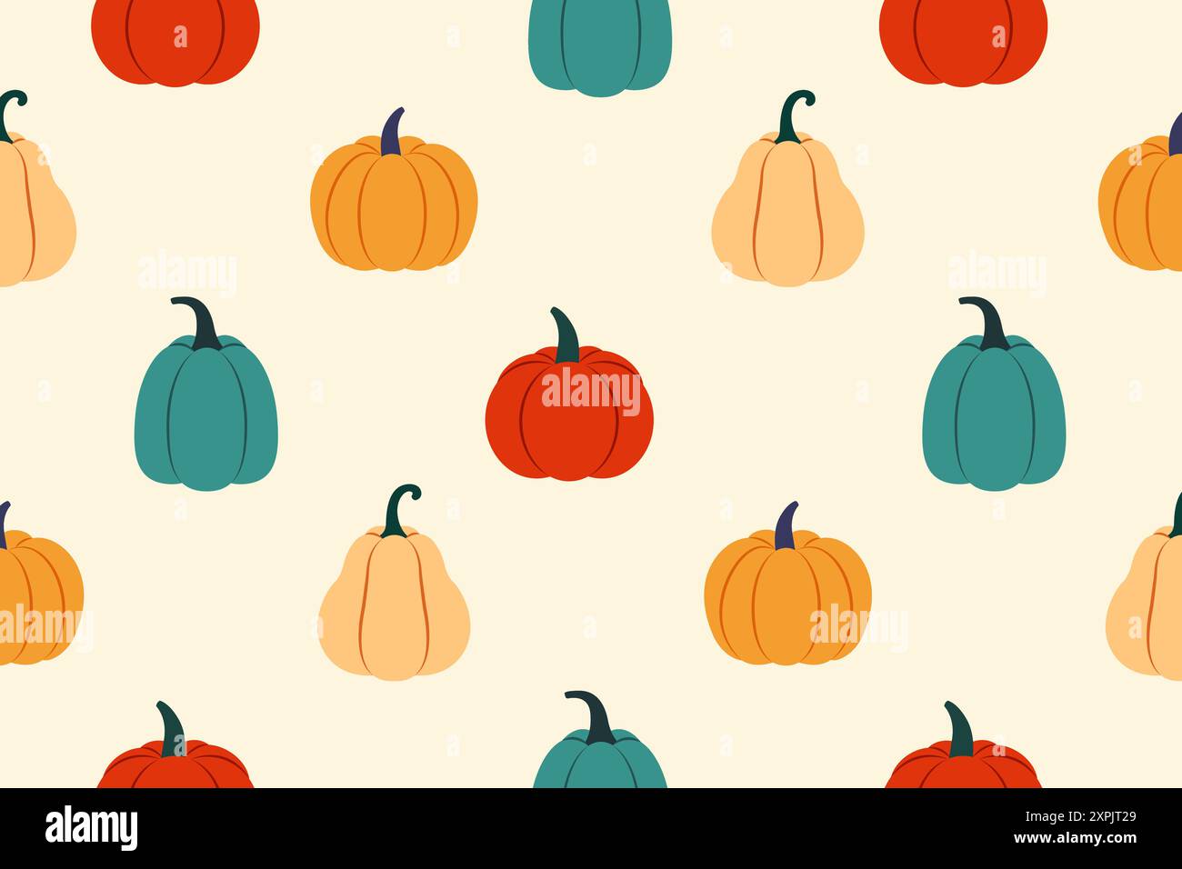 Seamless pattern ripe pumpkin. Vector illustration Stock Vector Image ...