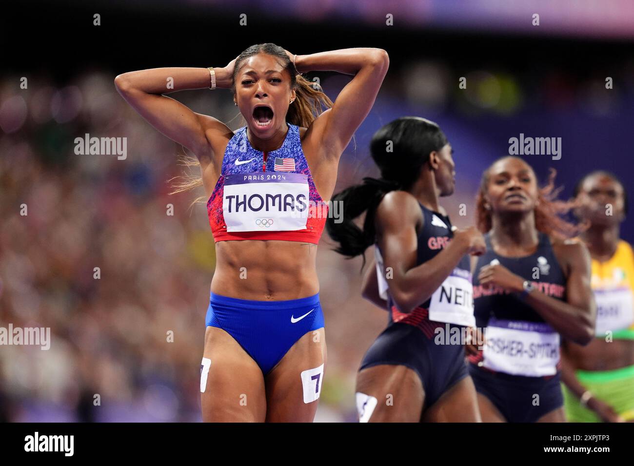USA s Gabrielle Thomas Celebrates Winning The Women s 200m Final At The usa-s-gabrielle-thomas-celebrates-winning-the-women-s-200m-final-at-the
