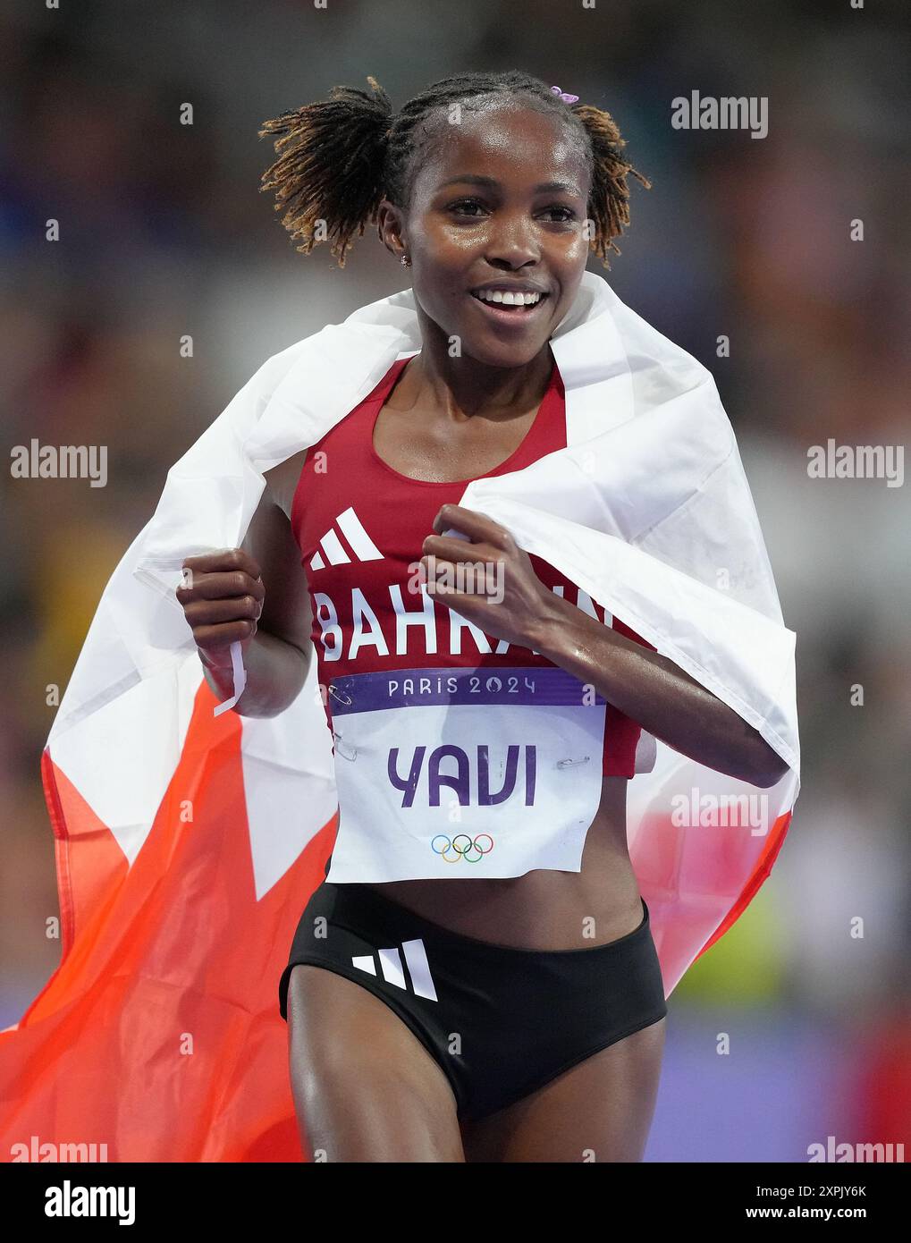 paris-france-6th-aug-2024-winfred-yavi-l-of-bahrain-celebrates