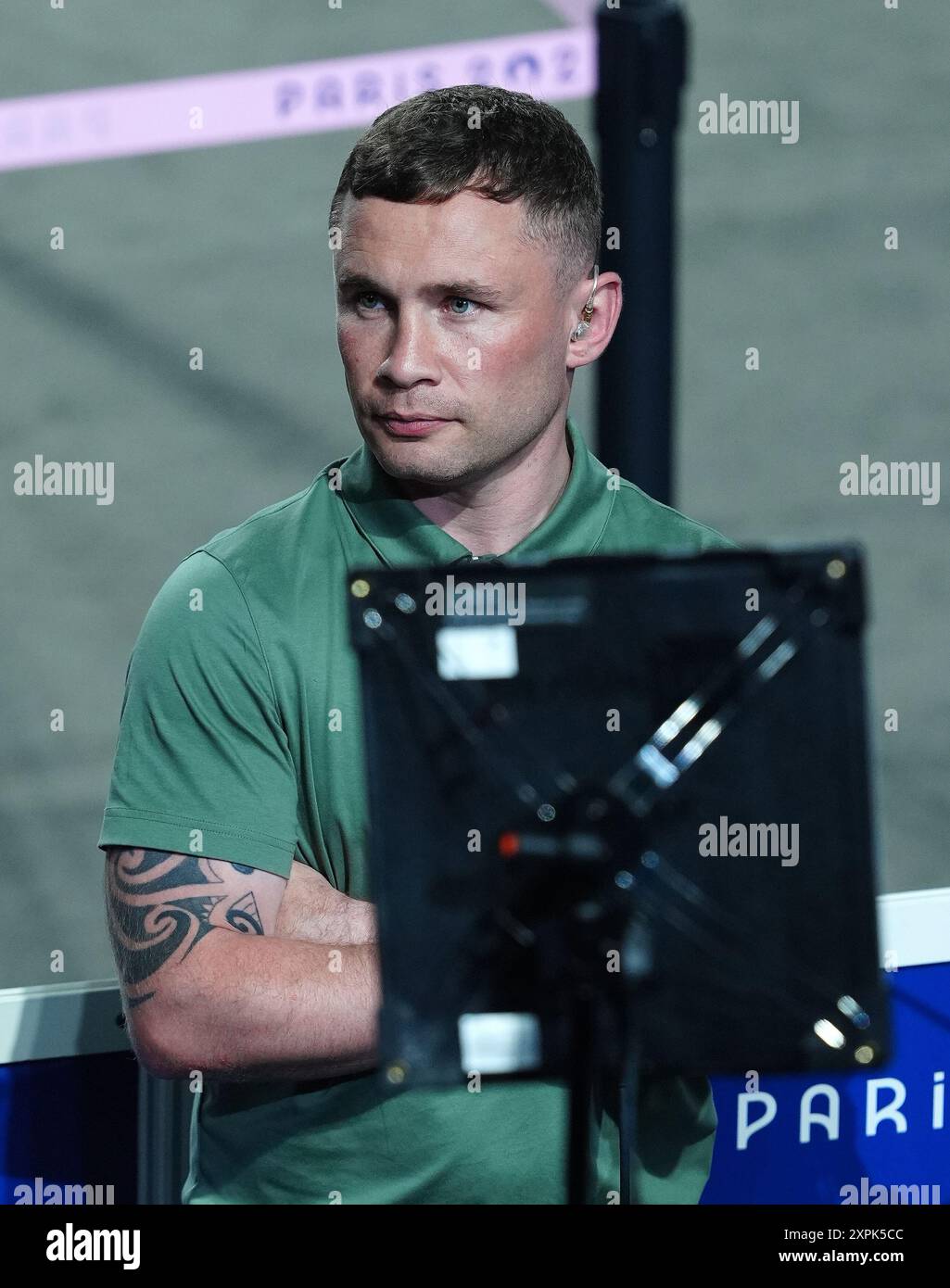 Former Boxer Carl Frampton in attendace at Roland-Garros Stadium on the ...