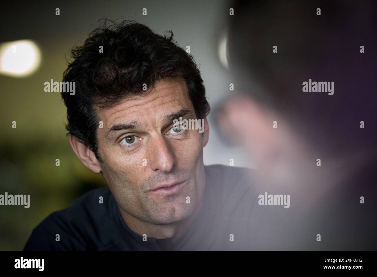 Mark Webber, photographed for CRANKED magazine. Mark Webber Portrait Stock Photo