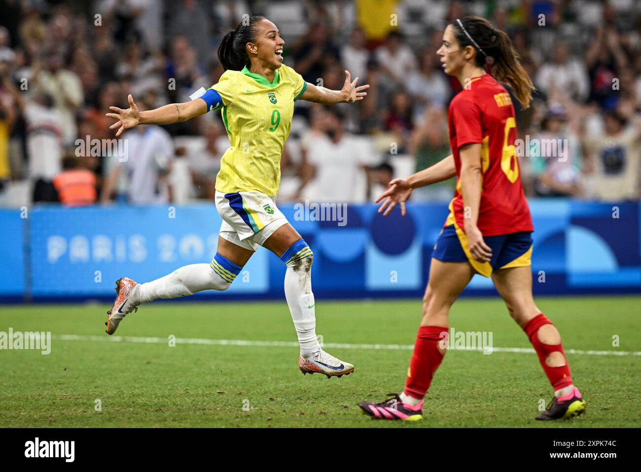 Paris, France. 06th Aug, 2024. Adriana of Brazil celebrates after ...