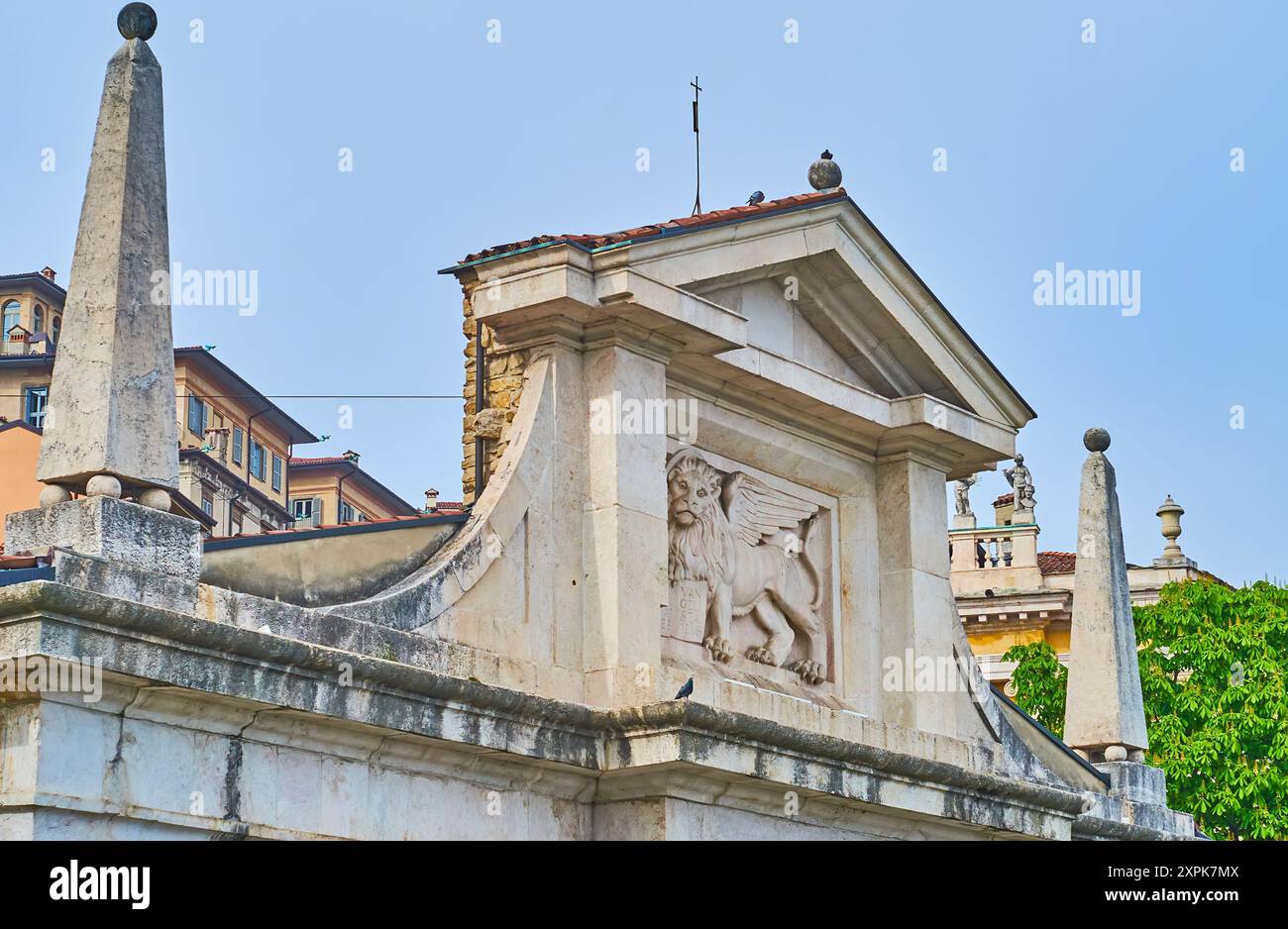 Medieval sculptured san giacomo gate hi-res stock photography and ...