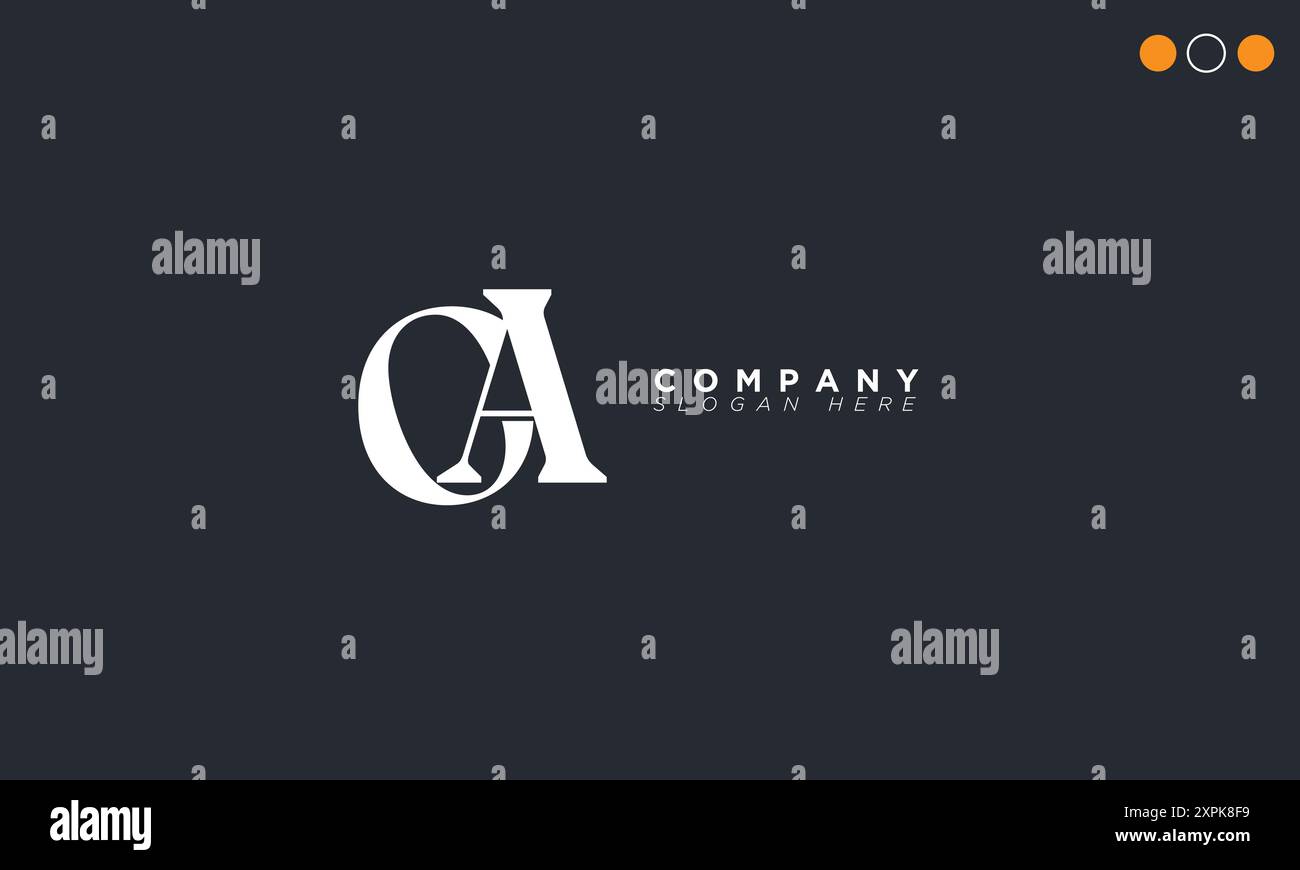 CA Alphabet letters Initials Monogram logo Stock Vector