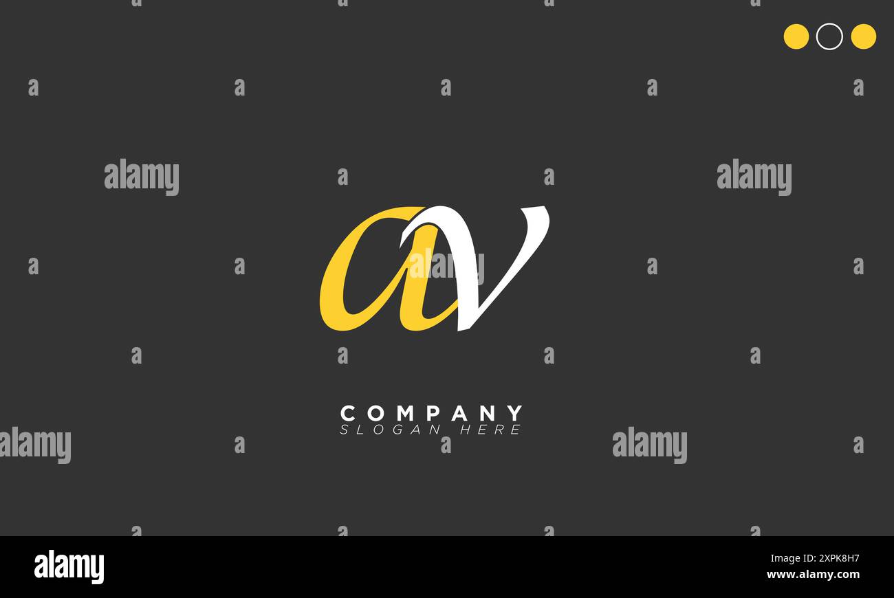AV Alphabet letters Initials Monogram logo Stock Vector