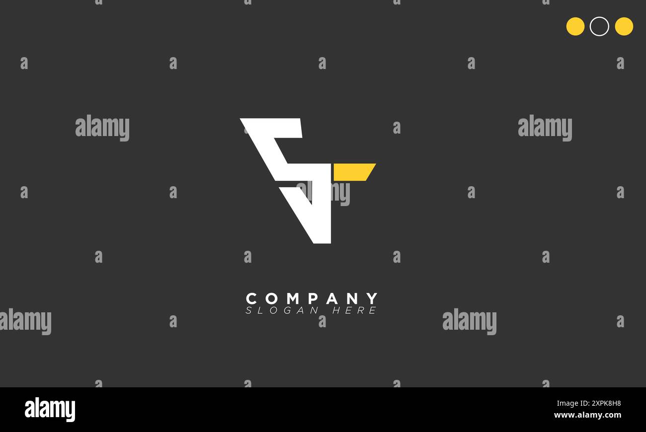 ST Alphabet letters Initials Monogram logo Stock Vector