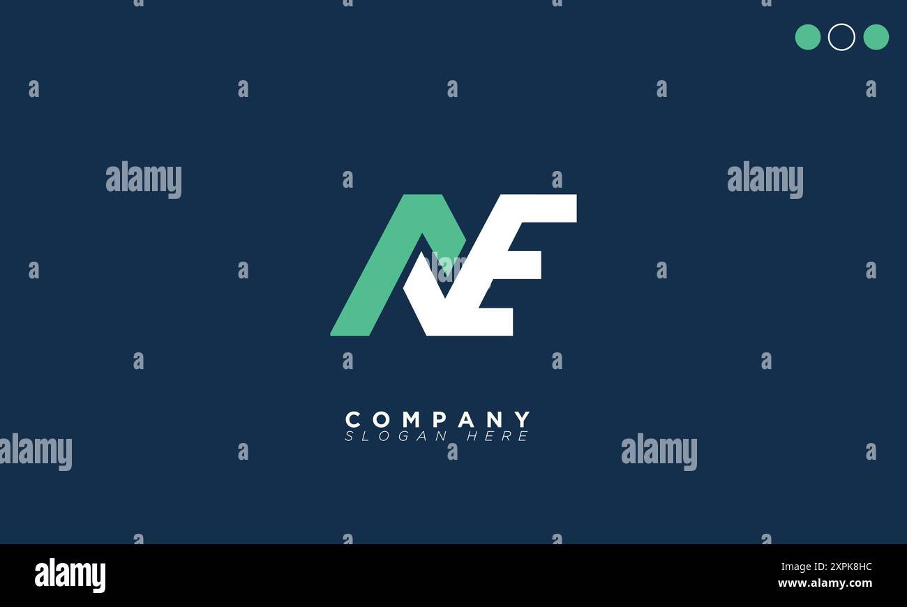 NE Alphabet letters Initials Monogram logo Stock Vector