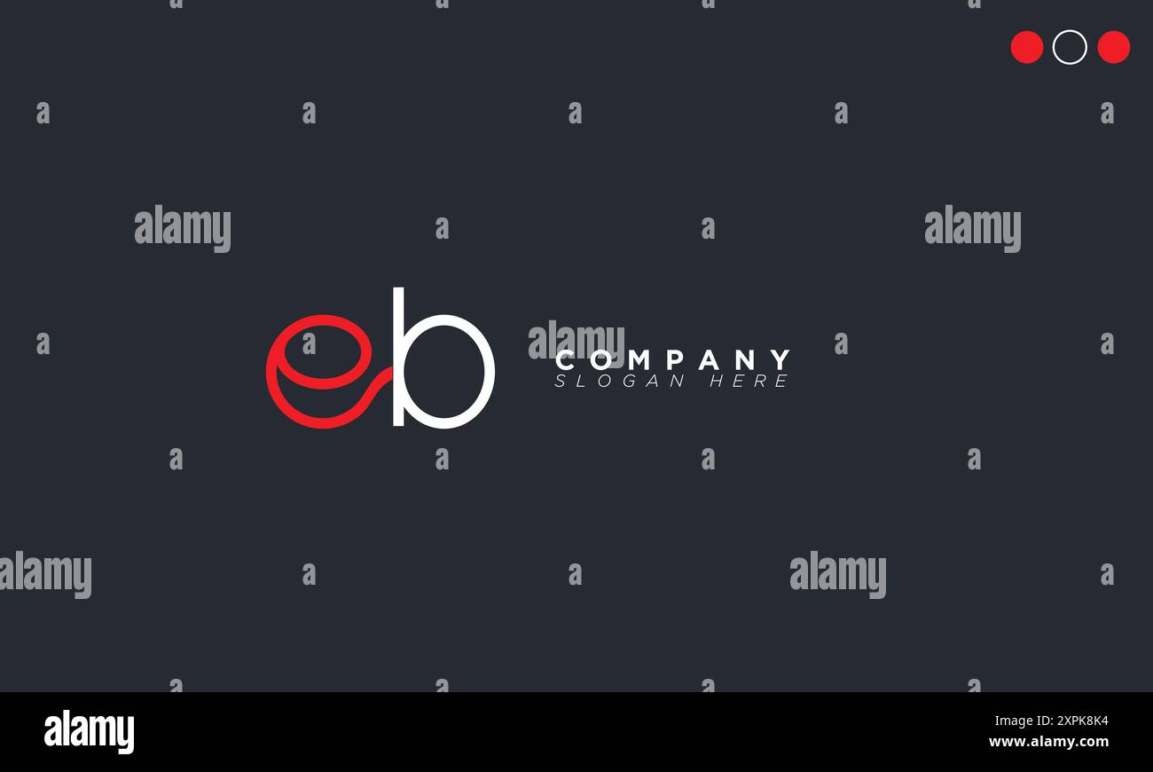 EB Alphabet letters Initials Monogram logo Stock Vector