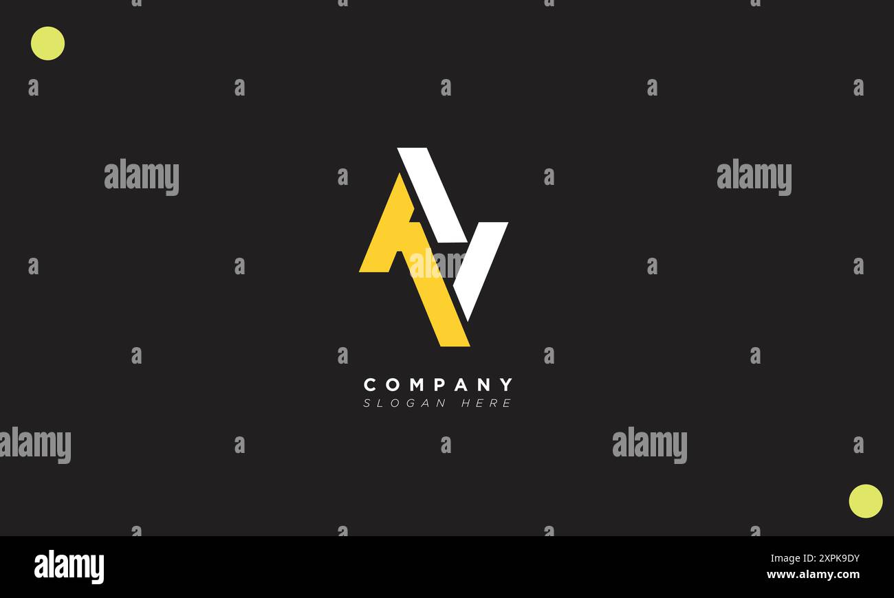 AV Alphabet letters Initials Monogram logo Stock Vector