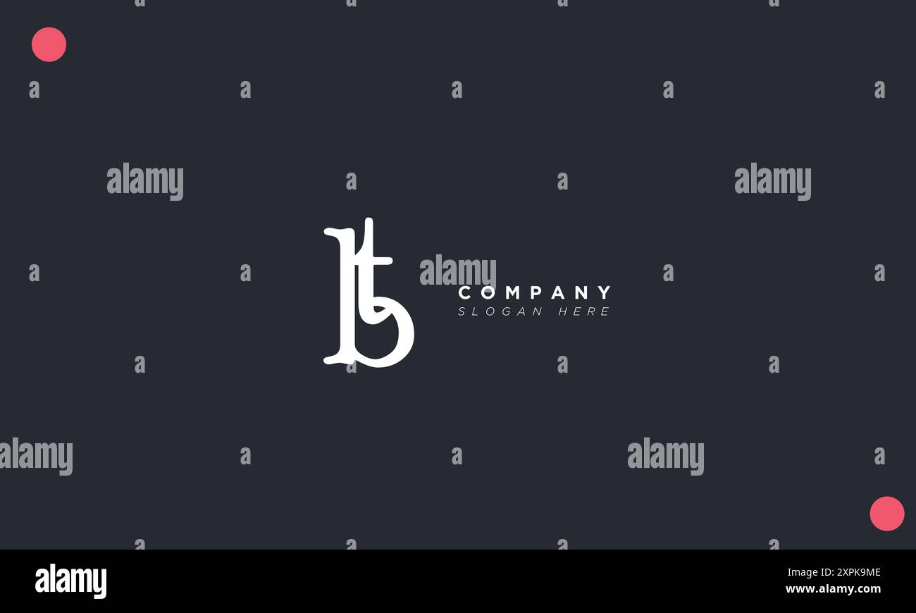 BT Alphabet letters Initials Monogram logo Stock Vector