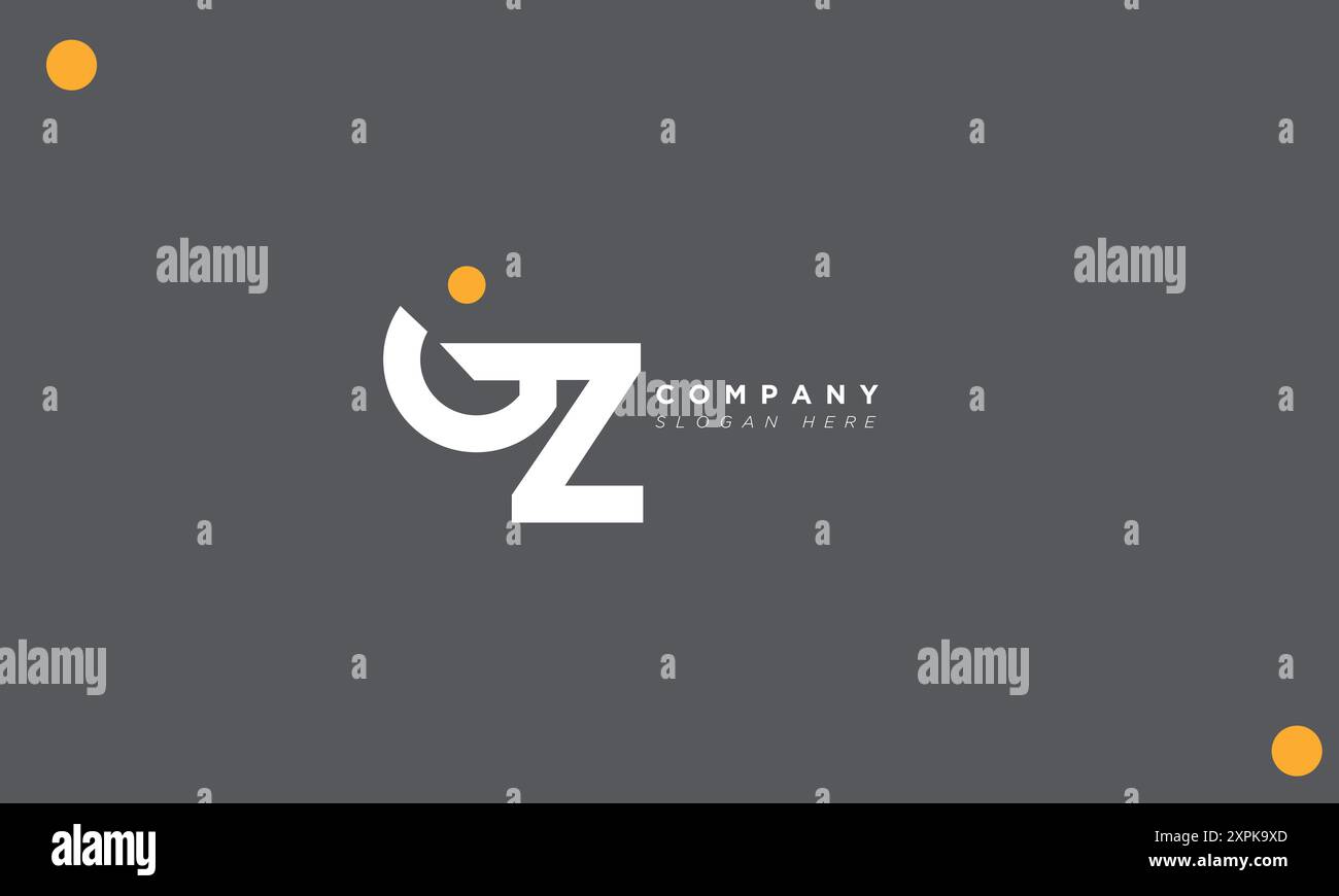 GZ Alphabet letters Initials Monogram logo Stock Vector