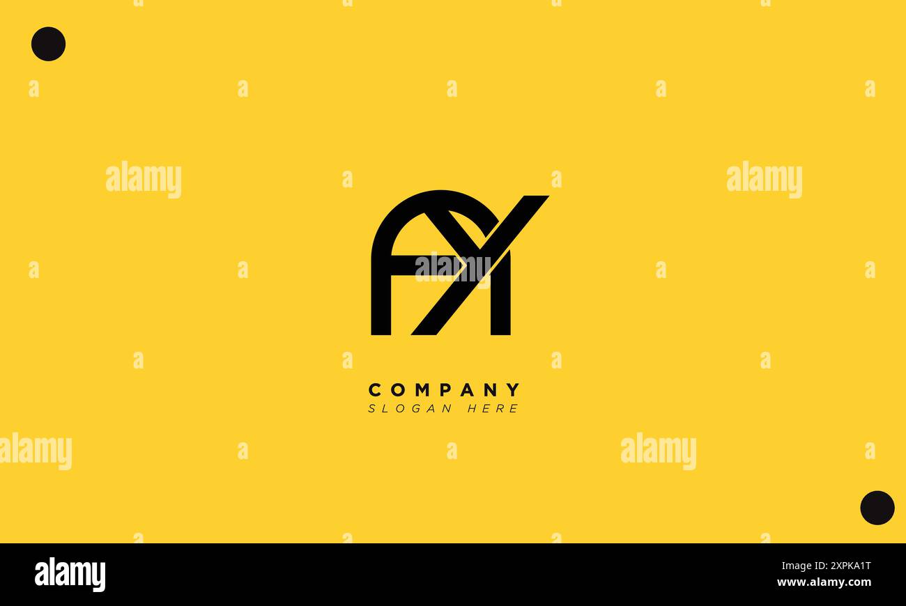 AY Alphabet letters Initials Monogram logo Stock Vector