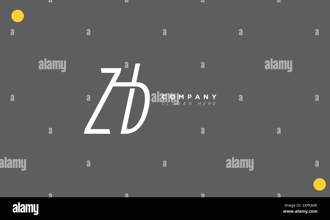 ZB Alphabet letters Initials Monogram logo Stock Vector