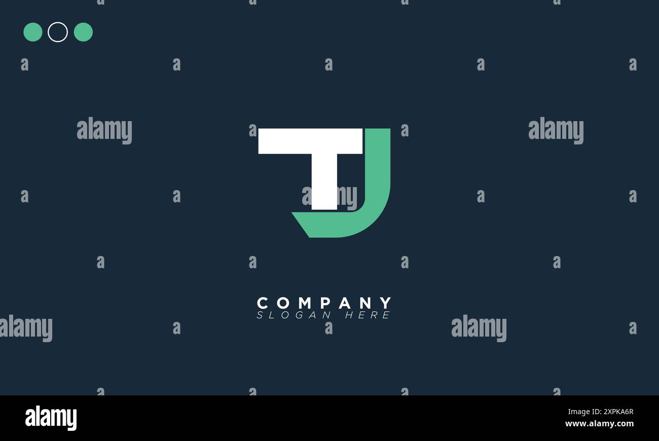 TJ Alphabet letters Initials Monogram logo Stock Vector