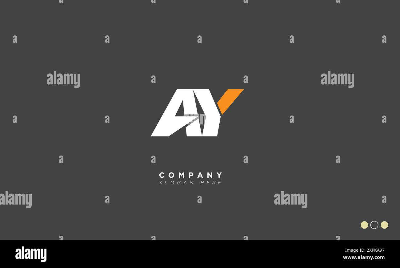 AY Alphabet letters Initials Monogram logo Stock Vector