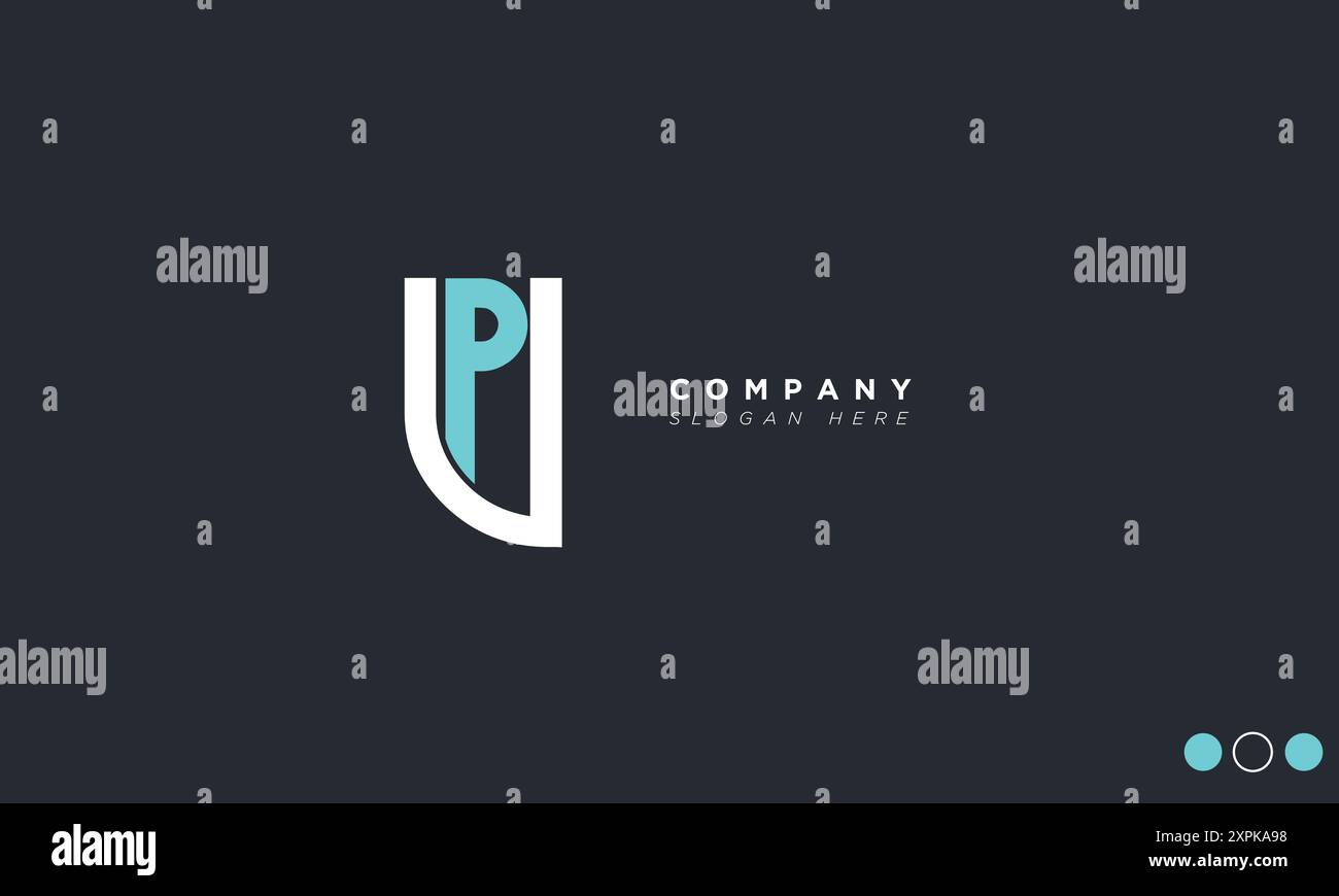 UP Alphabet letters Initials Monogram logo Stock Vector