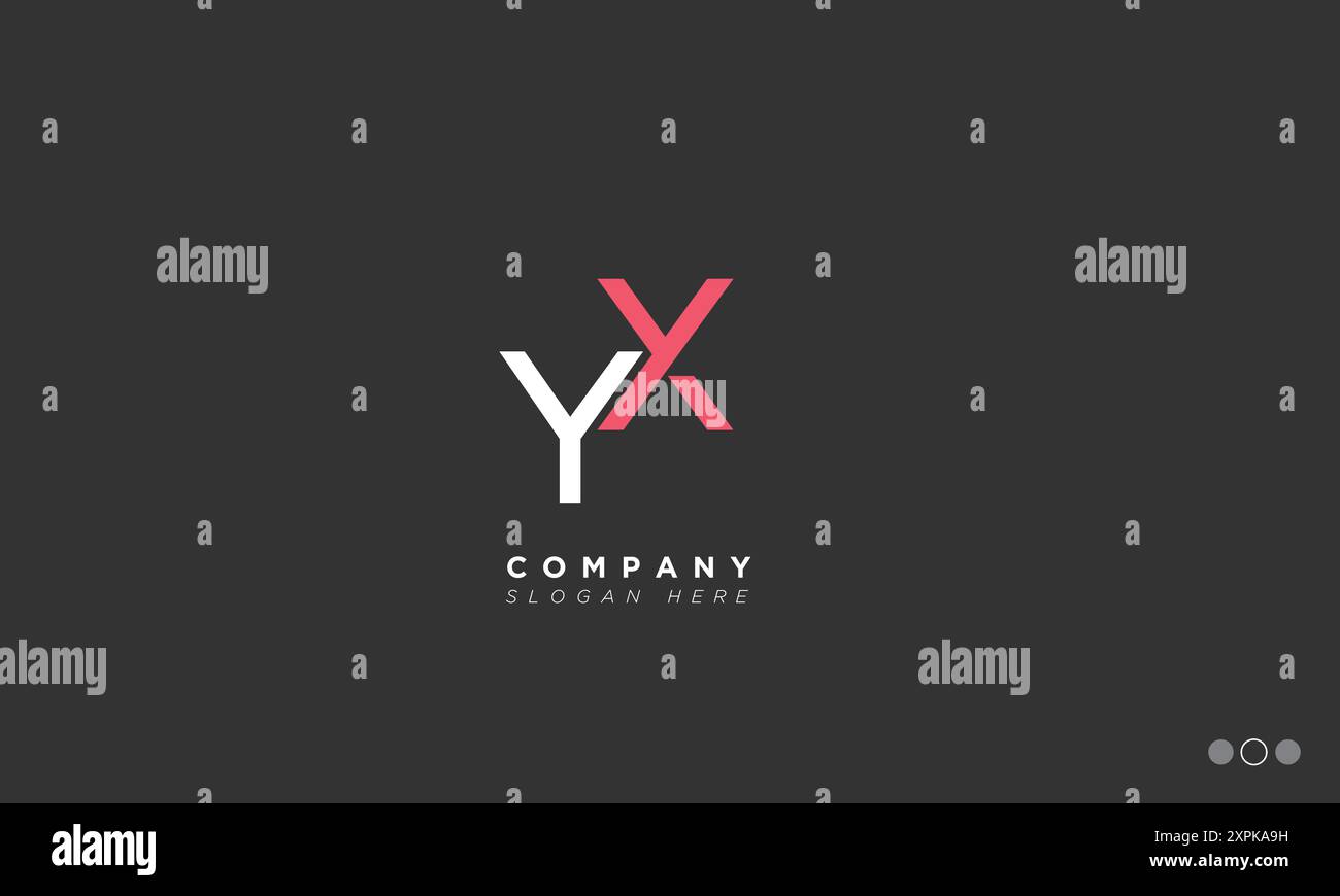 YX Alphabet letters Initials Monogram logo Stock Vector