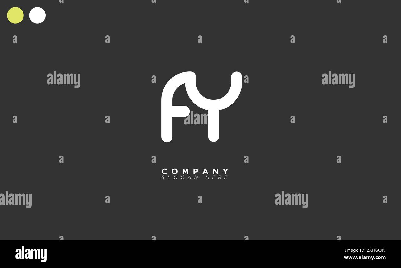 FY Alphabet letters Initials Monogram logo Stock Vector
