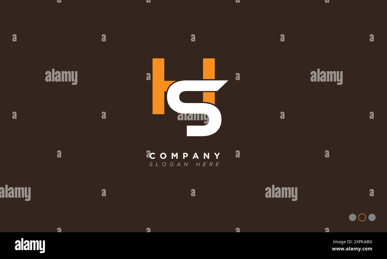 HS Alphabet letters Initials Monogram logo Stock Vector