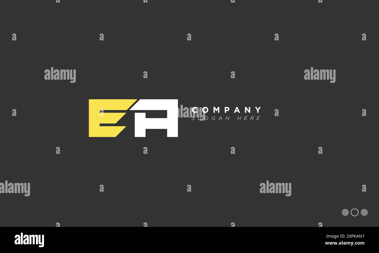 EA Alphabet letters Initials Monogram logo Stock Vector