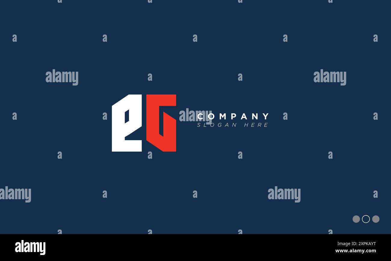 EG Alphabet letters Initials Monogram logo Stock Vector