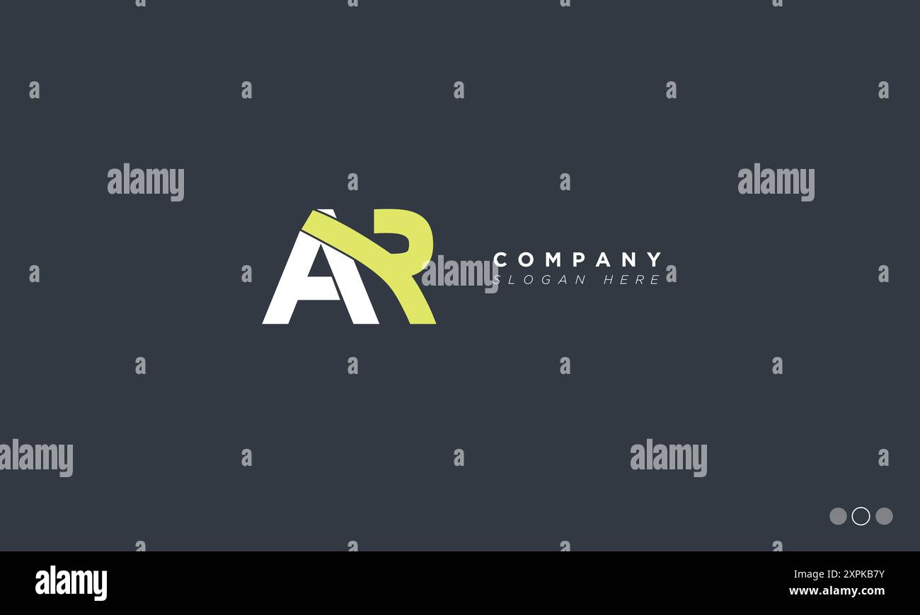 AR Alphabet letters Initials Monogram logo Stock Vector