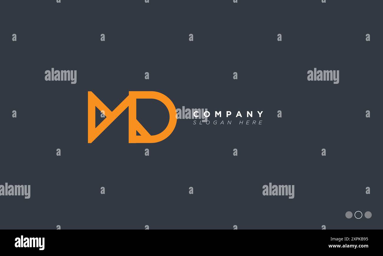 MD Alphabet letters Initials Monogram logo Stock Vector