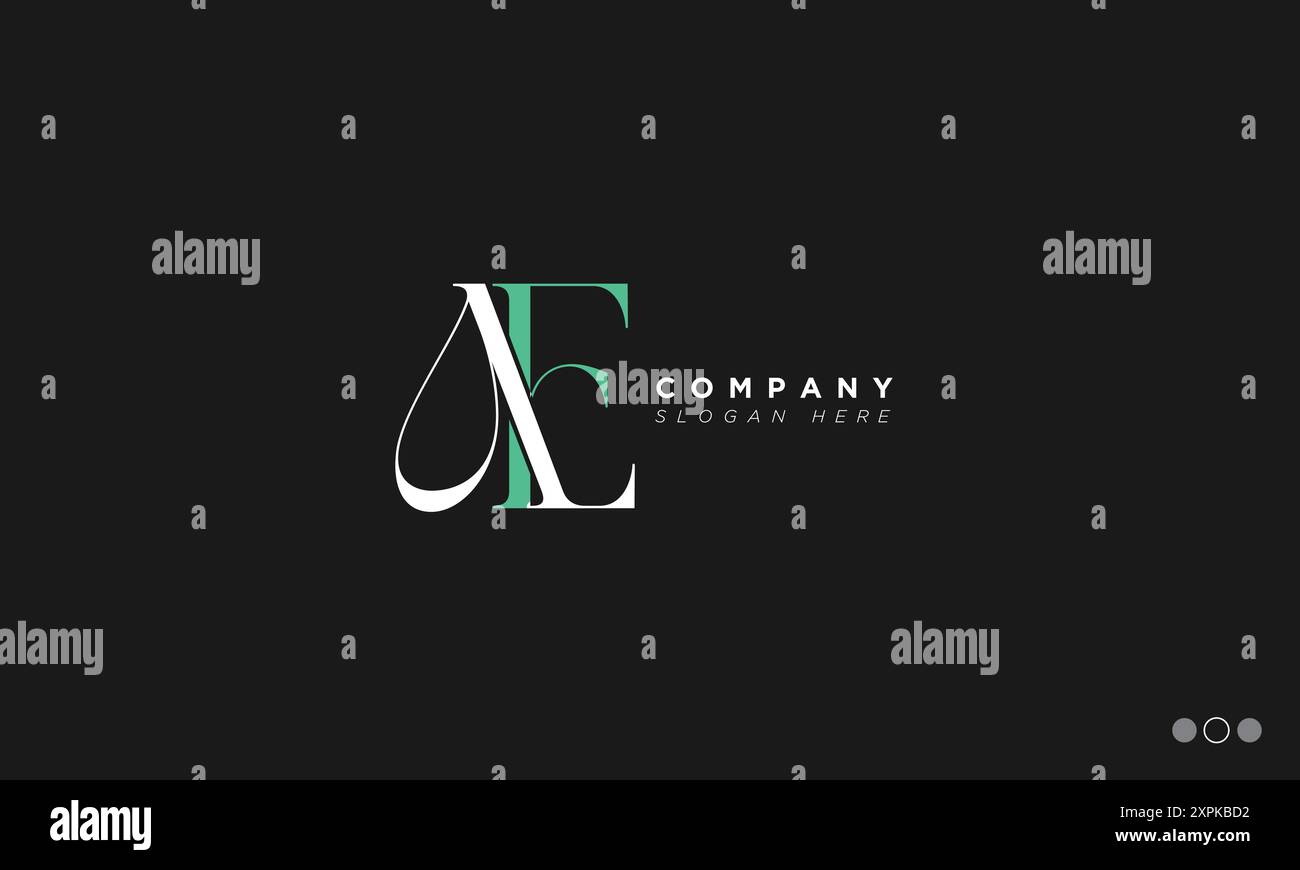 AE Alphabet letters Initials Monogram logo Stock Vector