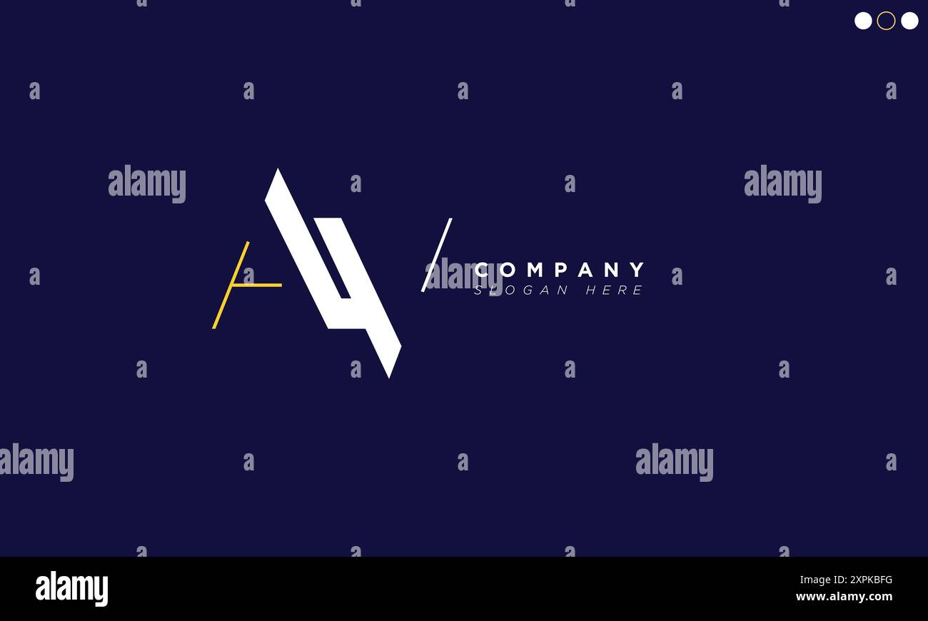AV Alphabet letters Initials Monogram logo Stock Vector