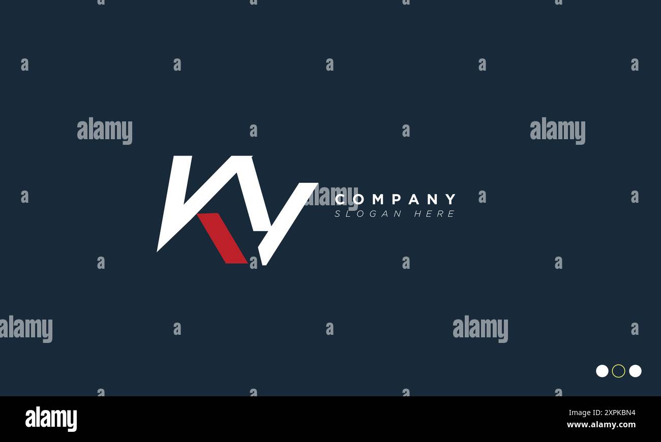KY Alphabet letters Initials Monogram logo Stock Vector