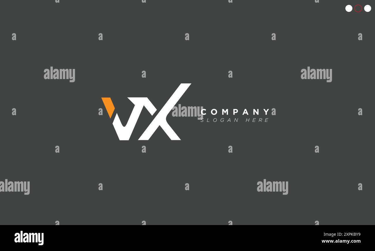 VX Alphabet letters Initials Monogram logo Stock Vector