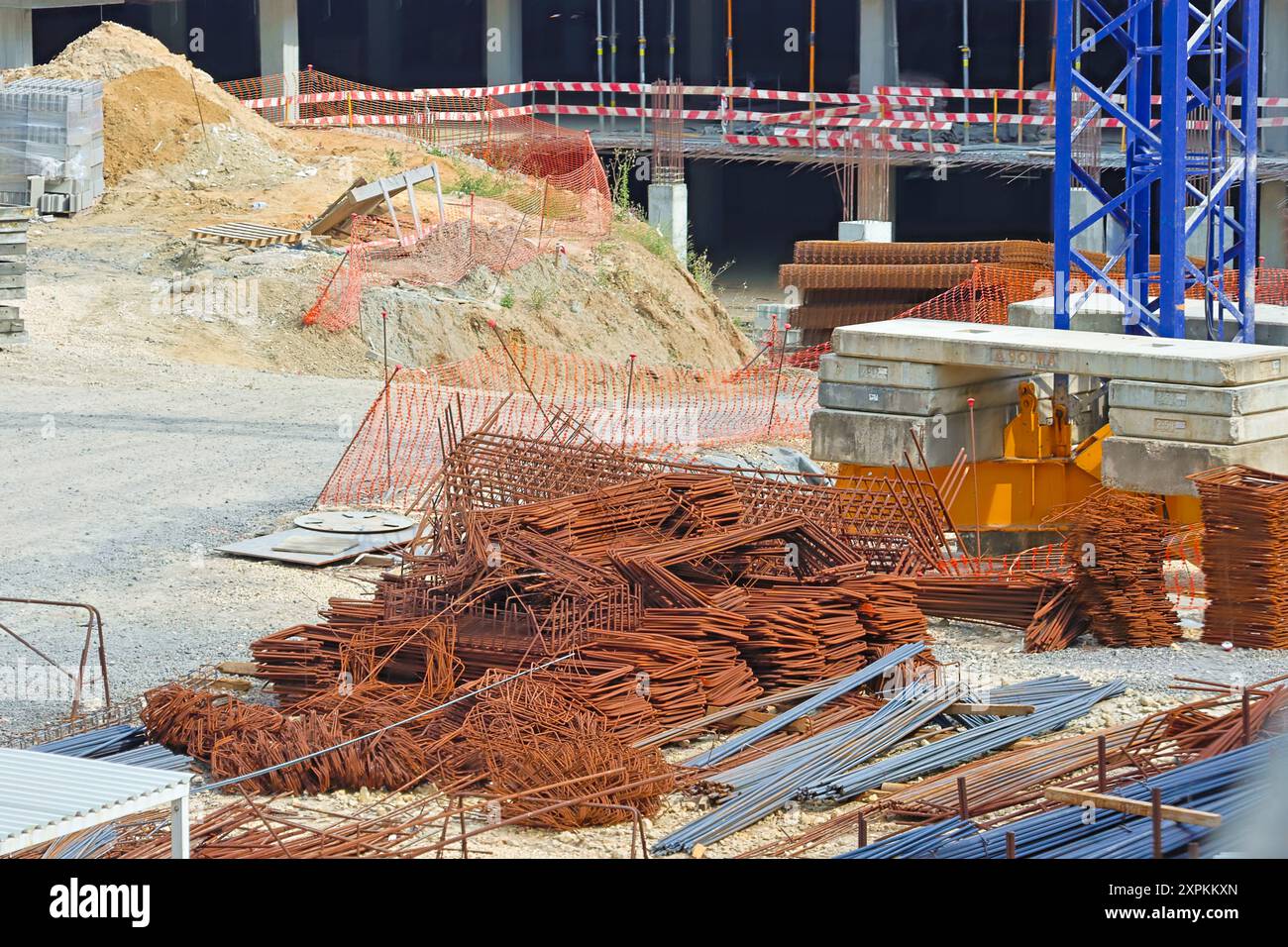 Stack metal safety barriers hi-res stock photography and images - Alamy